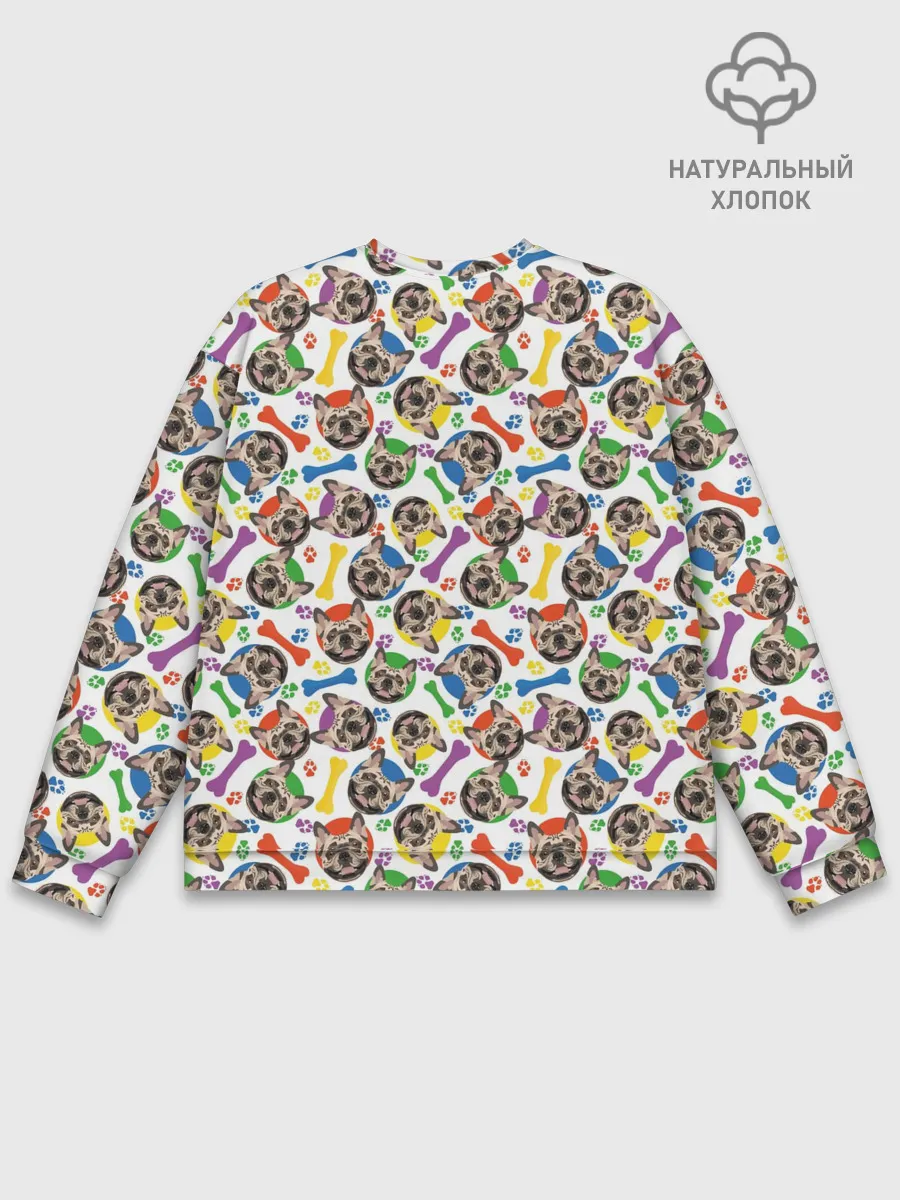 Мужской свитшот базовый / Французский Бульдог