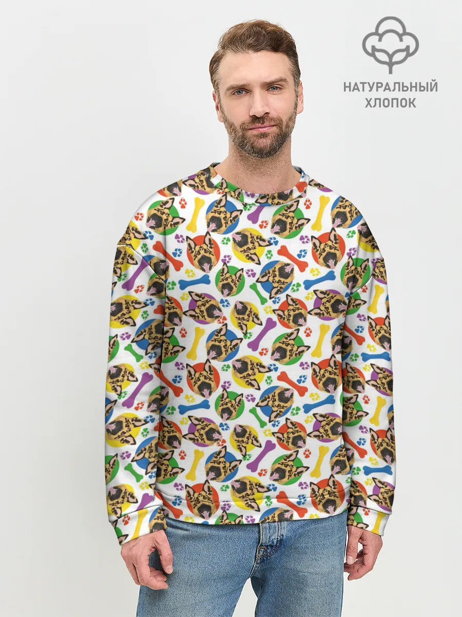 Мужской свитшот базовый / Немецкая Овчарка