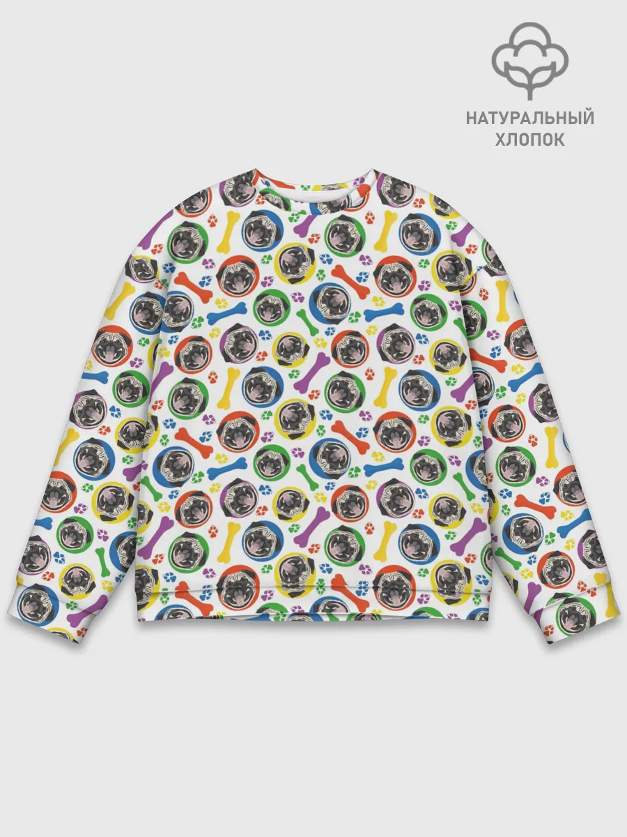 Мужской свитшот базовый / Мопс