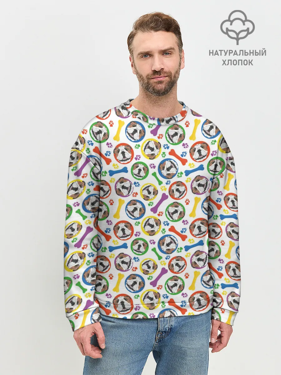 Мужской свитшот базовый / Английский Бульдог