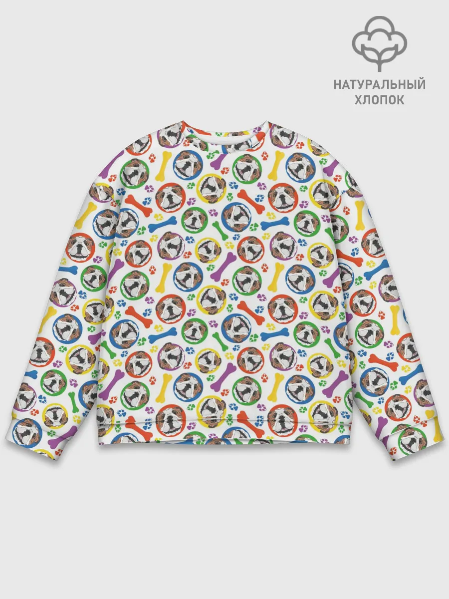 Мужской свитшот базовый / Английский Бульдог