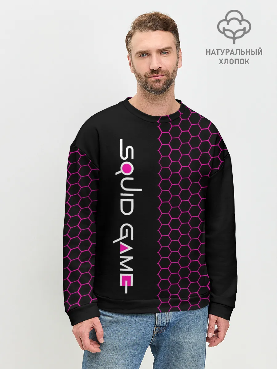 Мужской свитшот базовый / Игра в кальмара: Соты.