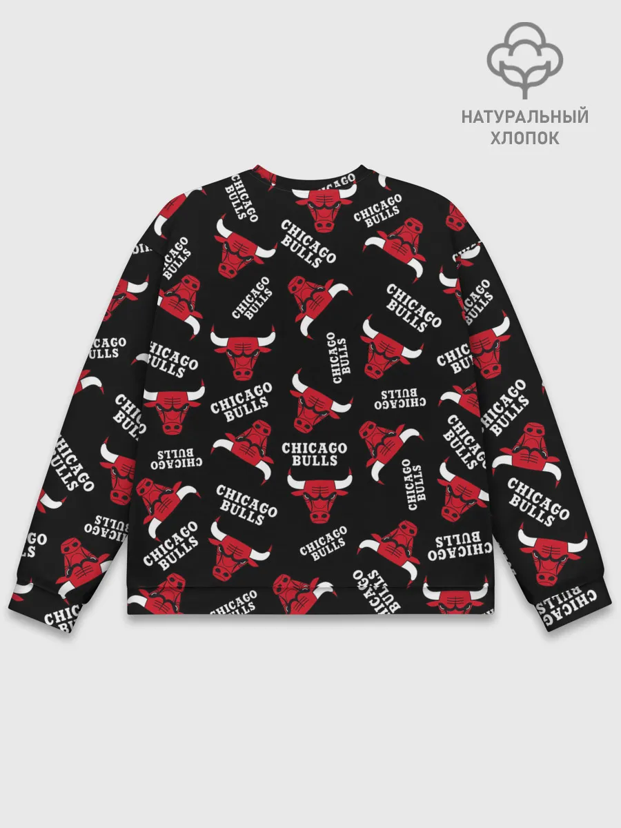 Мужской свитшот базовый / CHICAGO BULLS БЫКИ УЗОР