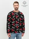 Мужской свитшот базовый / CHICAGO BULLS БЫКИ УЗОР