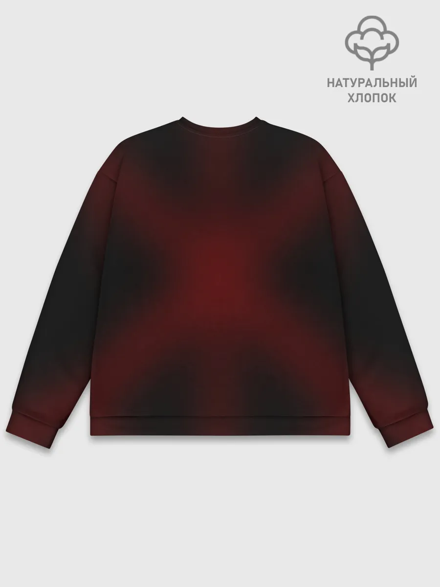 Мужской свитшот базовый / БЕРСЕРК КРАСНОЕ КЛЕЙМО СВЕЧЕНИЕ | BERSERK