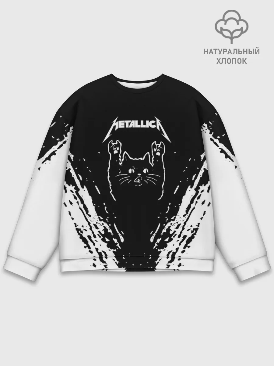 Мужской свитшот базовый / Мяуталлика / Meowtallica.