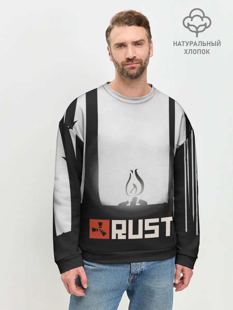 Мужской свитшот базовый / Огонёк из Раста