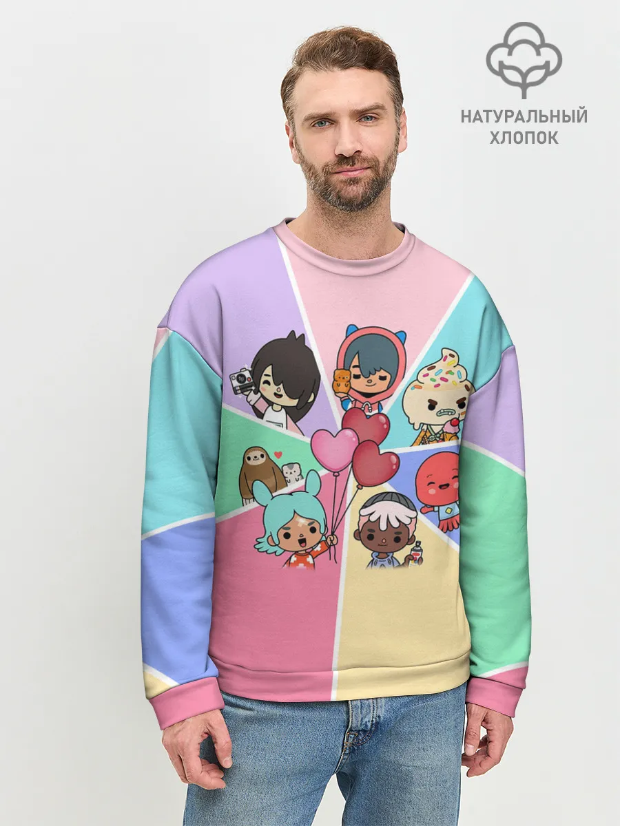 Мужской свитшот базовый / TOCA BOCA WORLD HEROES / ТОКА БОКА