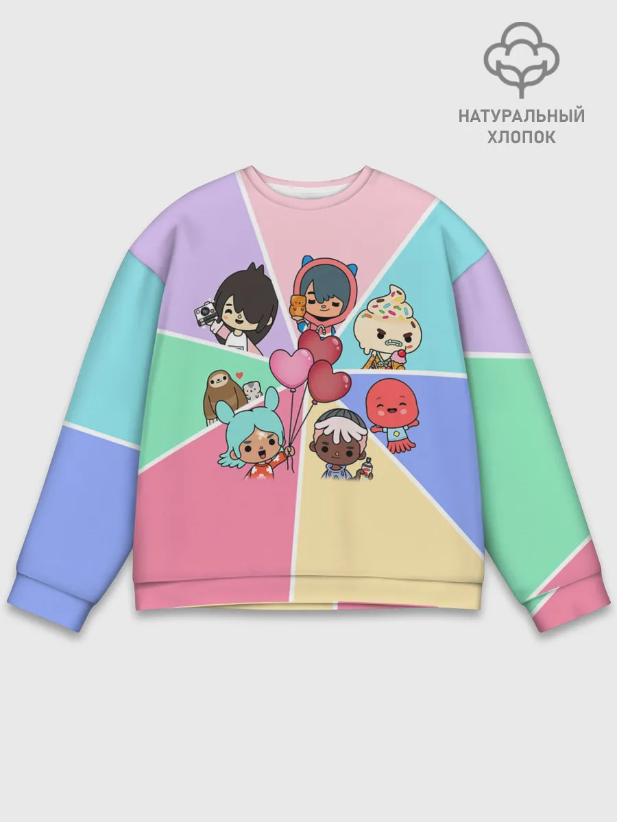 Мужской свитшот базовый / TOCA BOCA WORLD HEROES / ТОКА БОКА