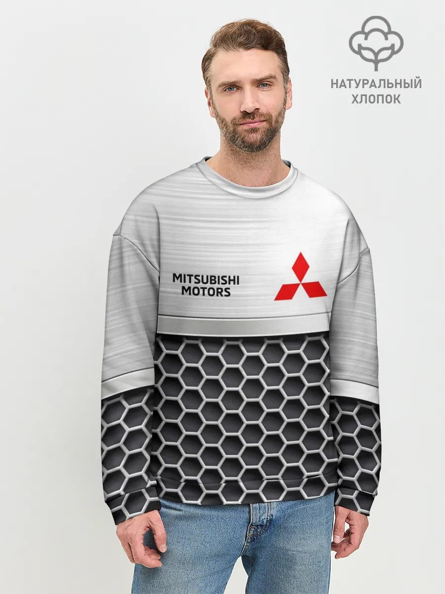 Мужской свитшот базовый / Mitsubishi | Стальная решетка