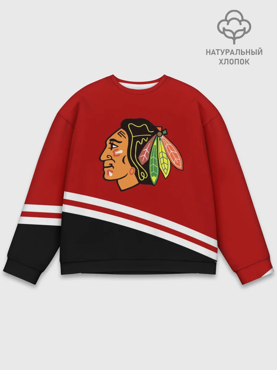 Мужской свитшот базовый / Chicago Blackhawks, NHL