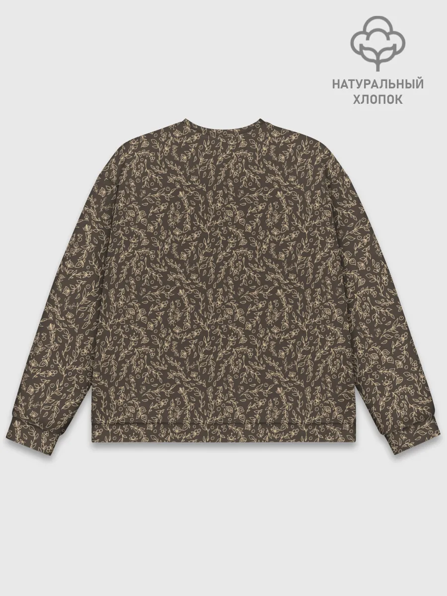 Мужской свитшот базовый / Растительный осенний фон