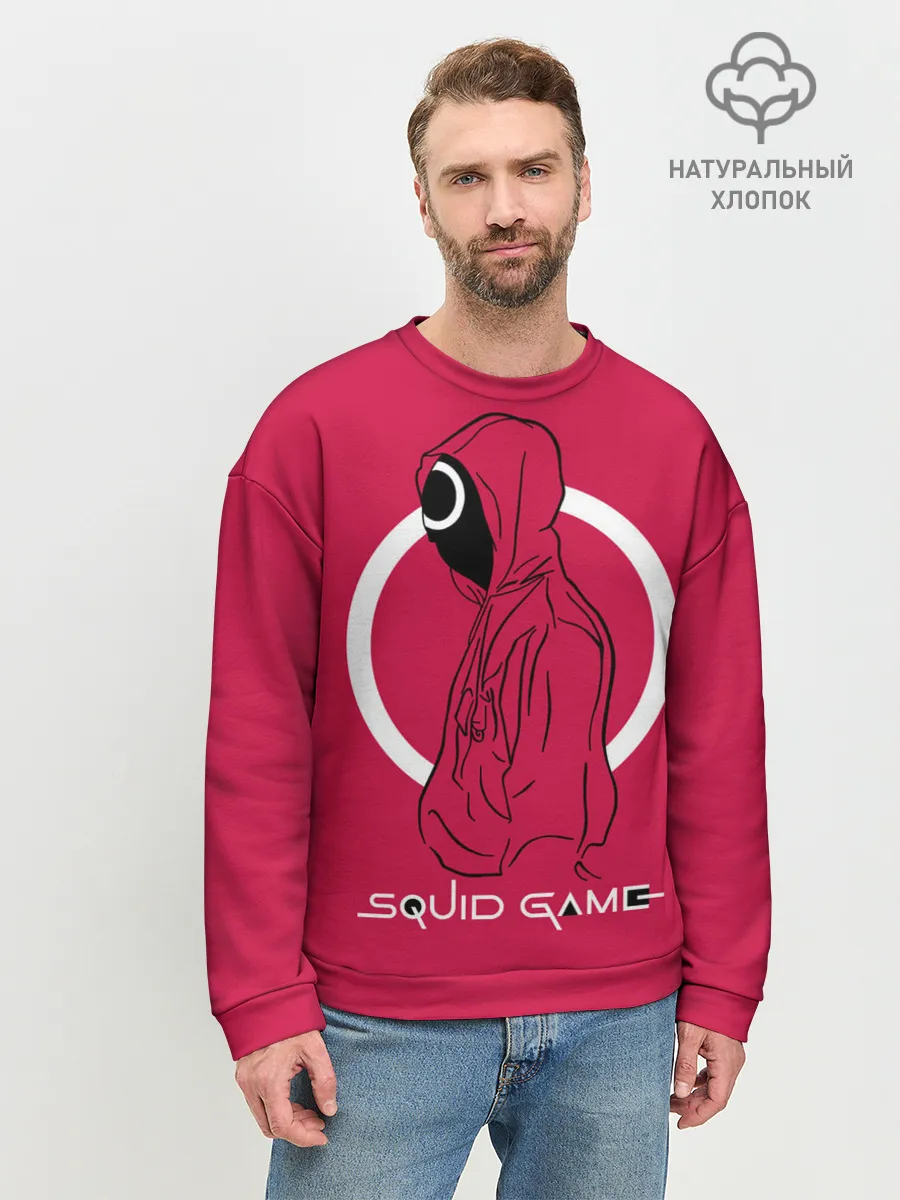 Мужской свитшот базовый / Игра в кальмара: стражник круг