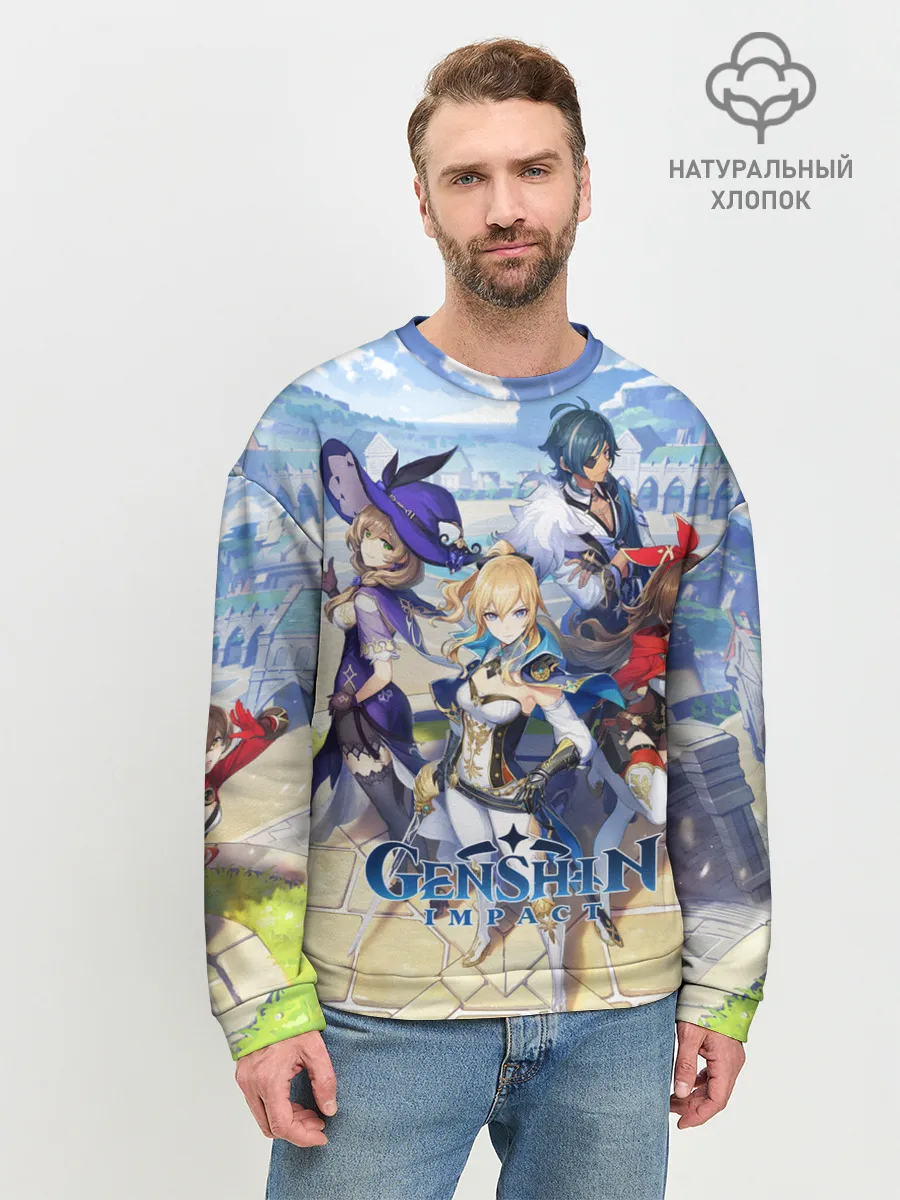 Мужской свитшот базовый / Genshin Impact: Ци Ци.
