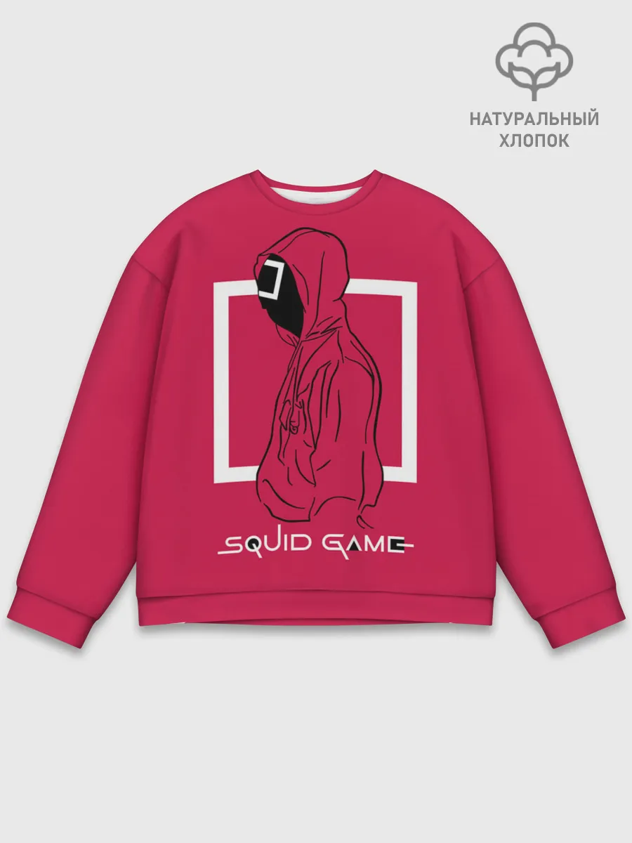 Мужской свитшот базовый / Игра в кальмара: стражник квадрат