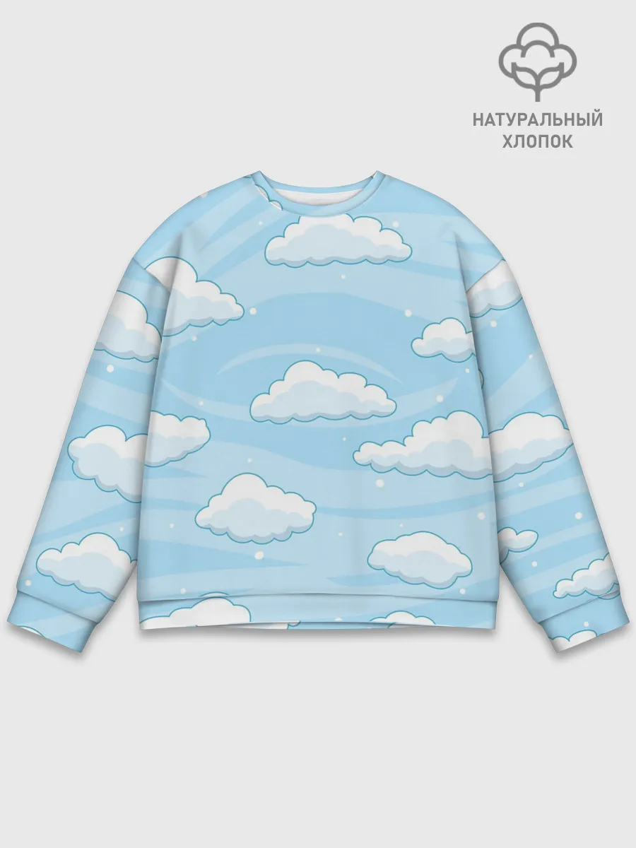 Мужской свитшот базовый / Зимние облака