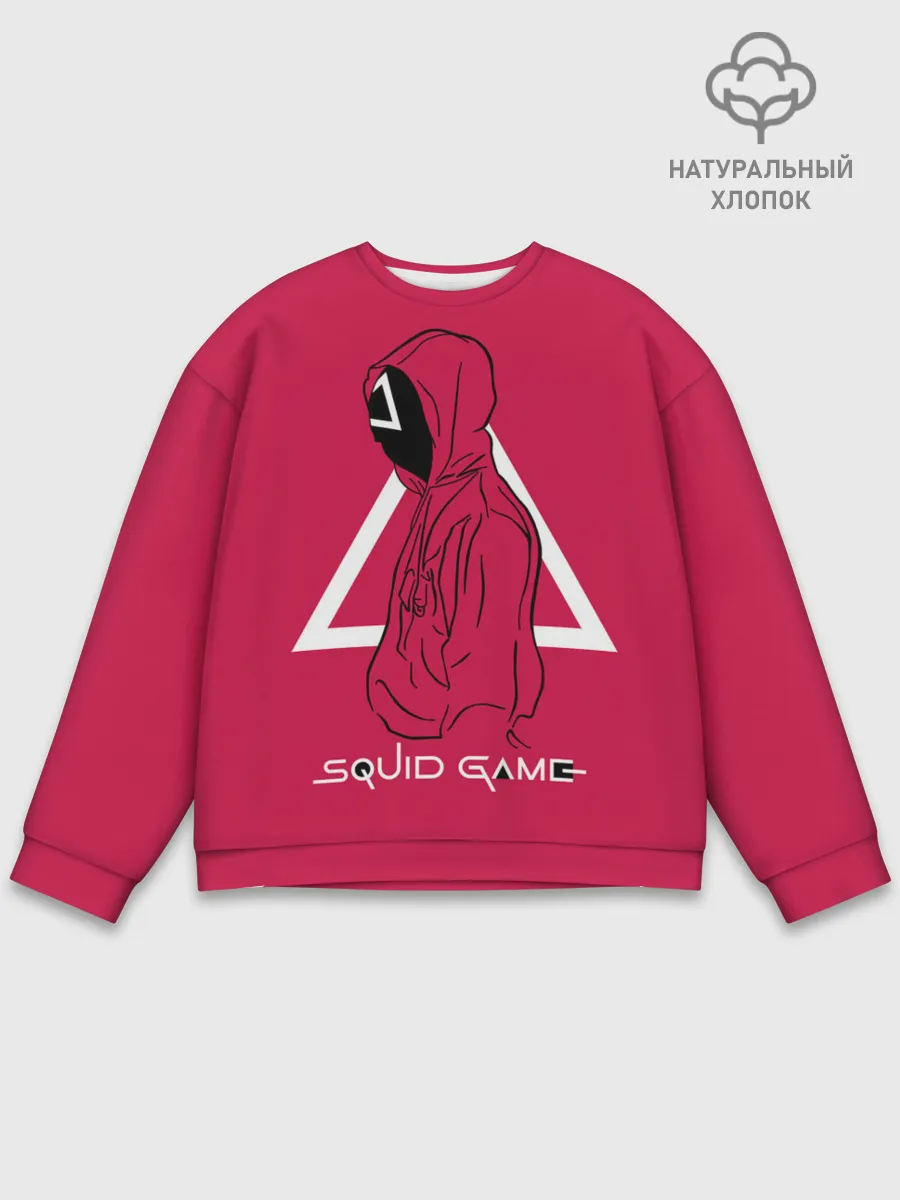 Мужской свитшот базовый / Игра в кальмара: стражник треугольник