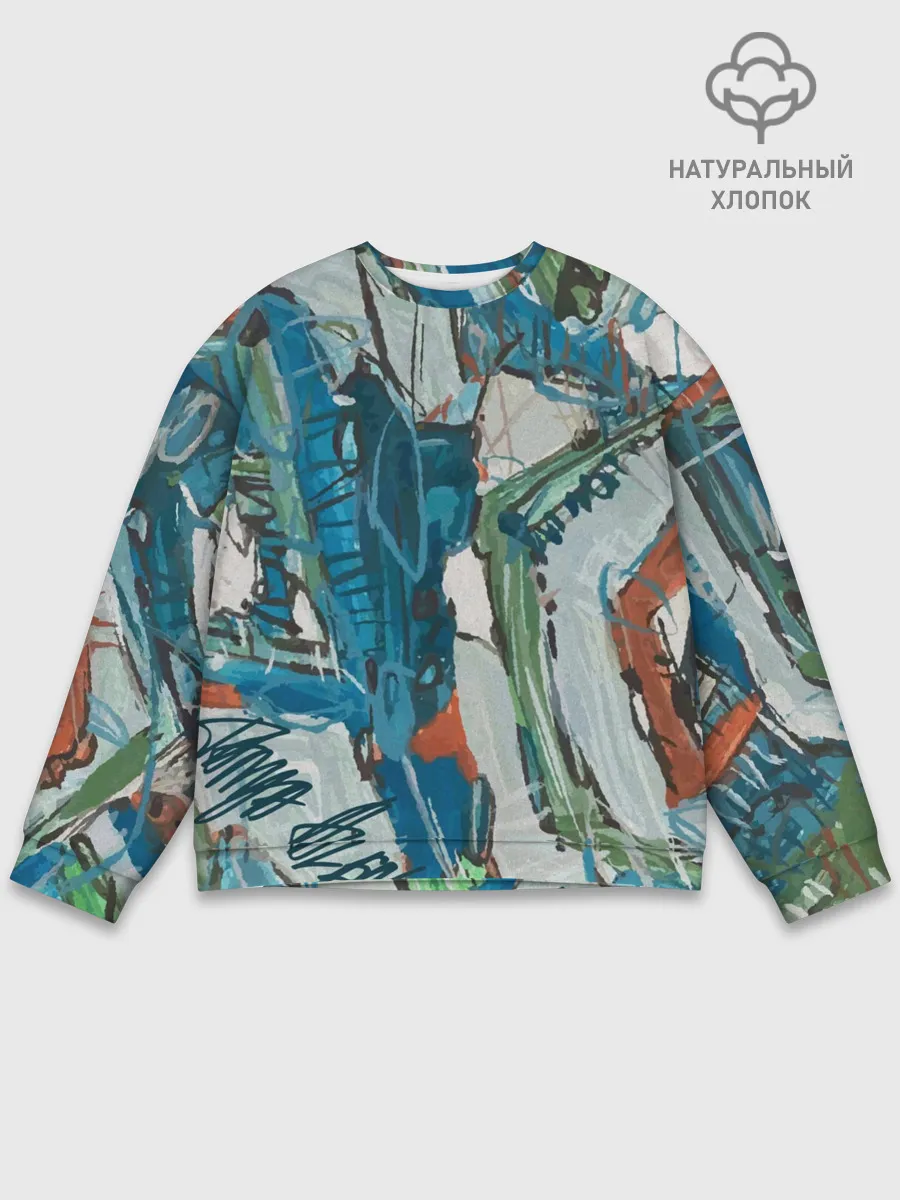 Мужской свитшот базовый / Покорение Эльбруса