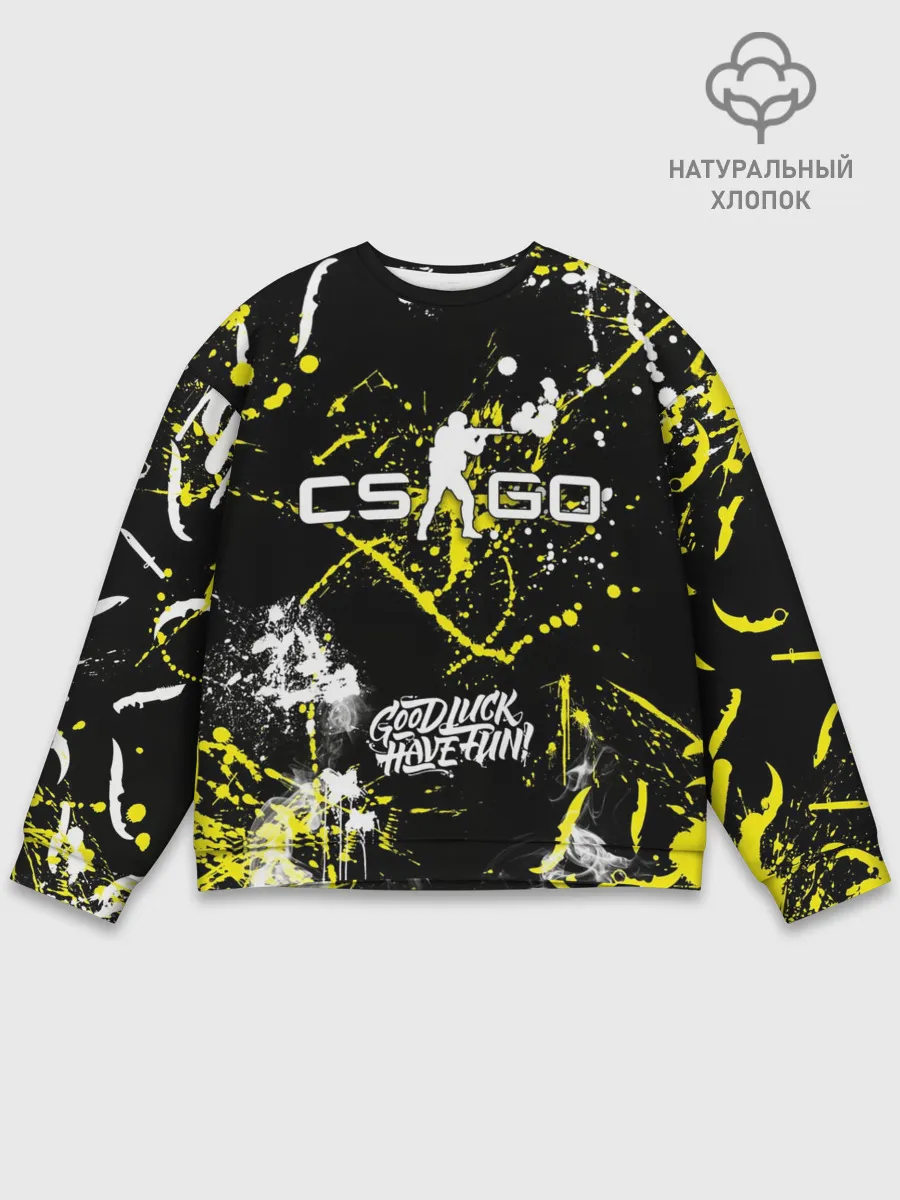 Мужской свитшот базовый / CS:GO Брызги красок