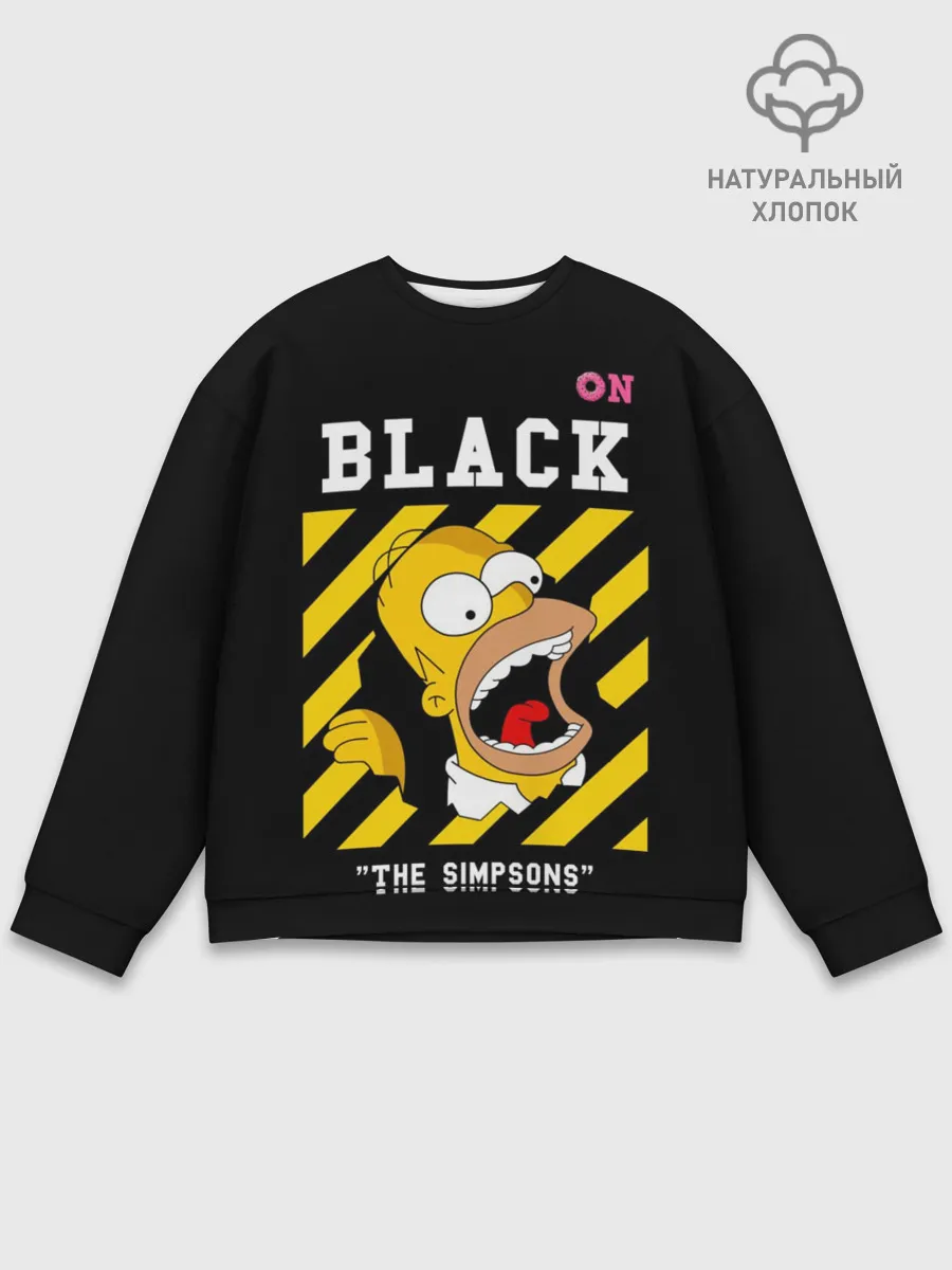 Мужской свитшот базовый / Симпсоны х ON BLACK