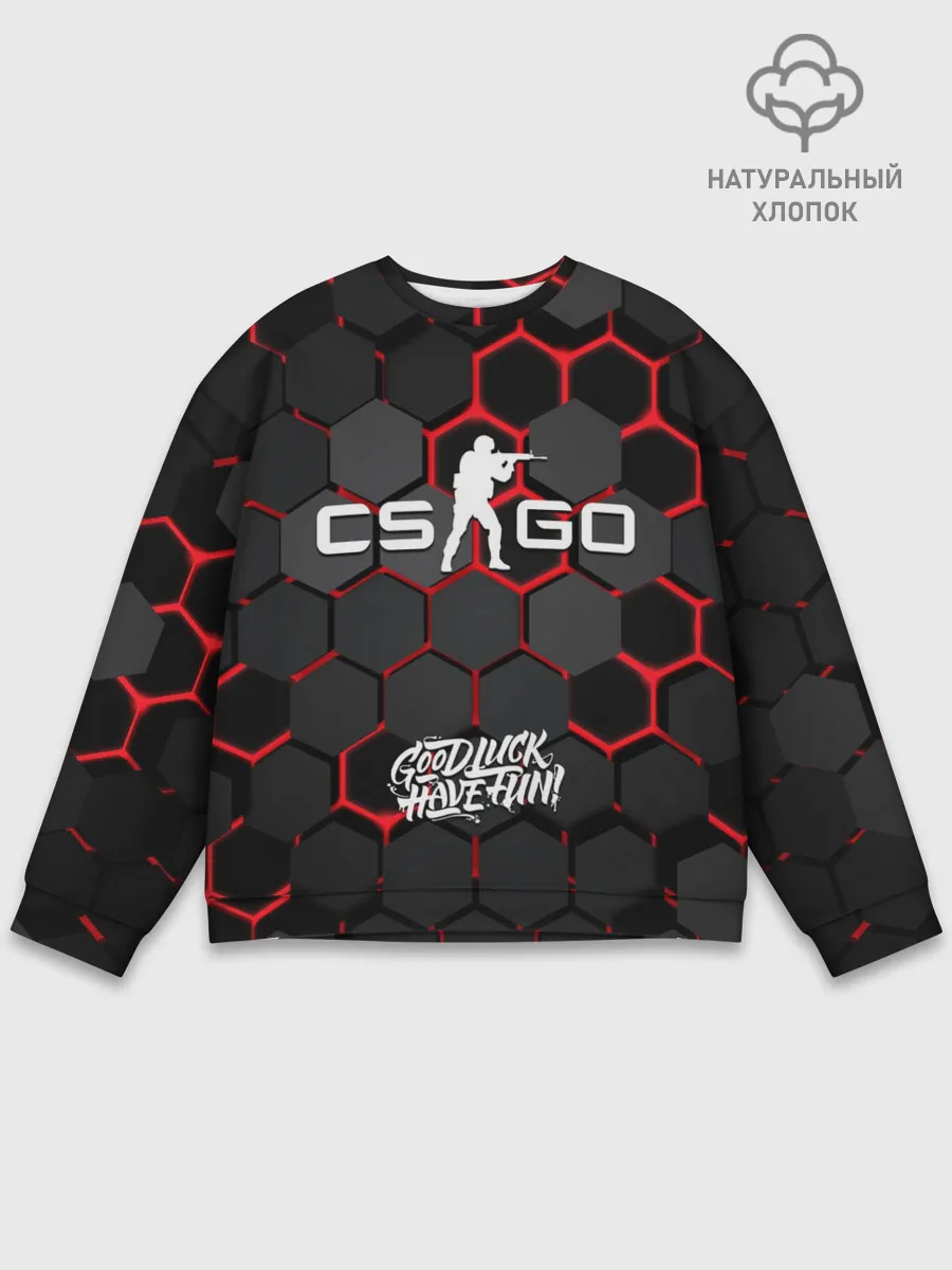 Мужской свитшот базовый / CS:GO 3D плиты