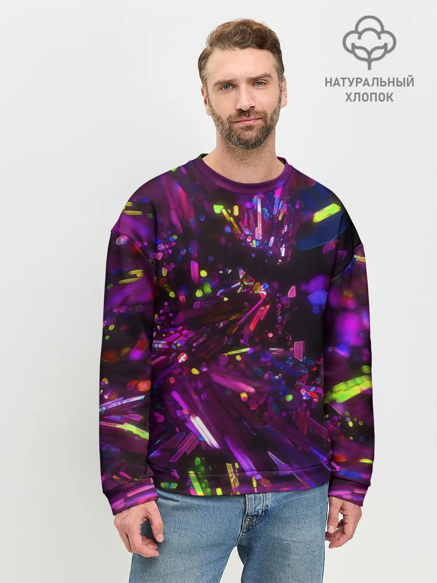 Мужской свитшот базовый / Фиолетовый бриллиант