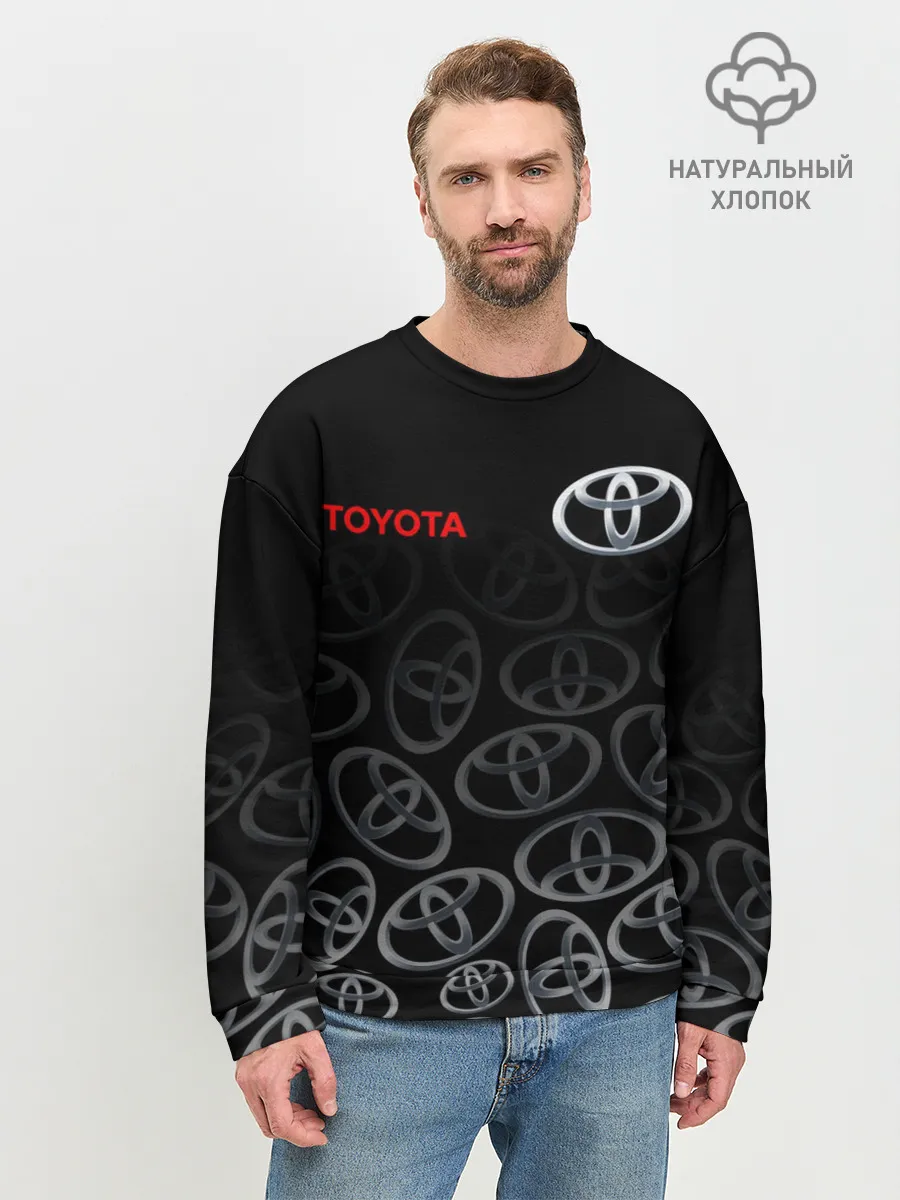 Мужской свитшот базовый / TOYOTA SPORT / LOGOBOMBING