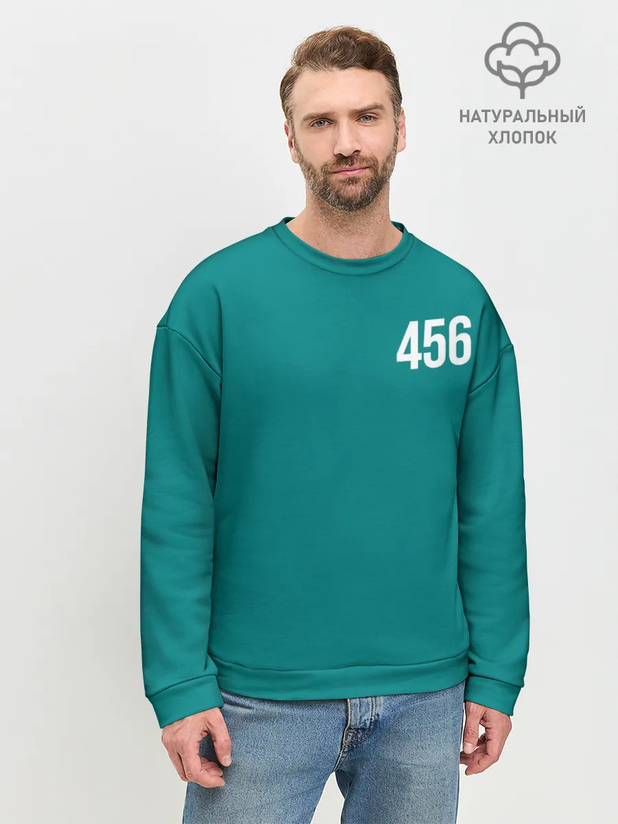 Мужской свитшот базовый / Игра в кальмара: Сон Ки Хун 456