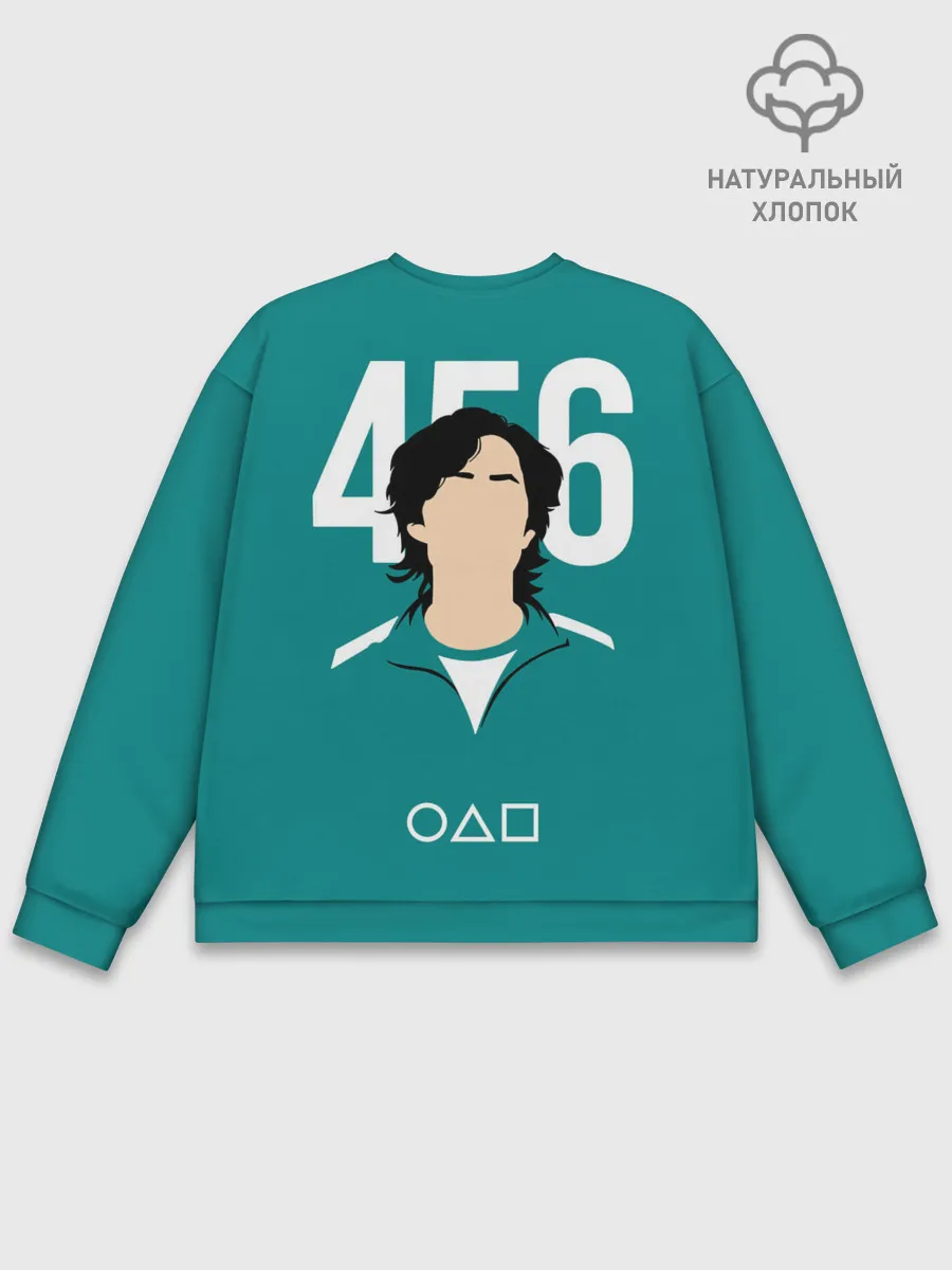 Мужской свитшот базовый / Игра в кальмара: Сон Ки Хун 456