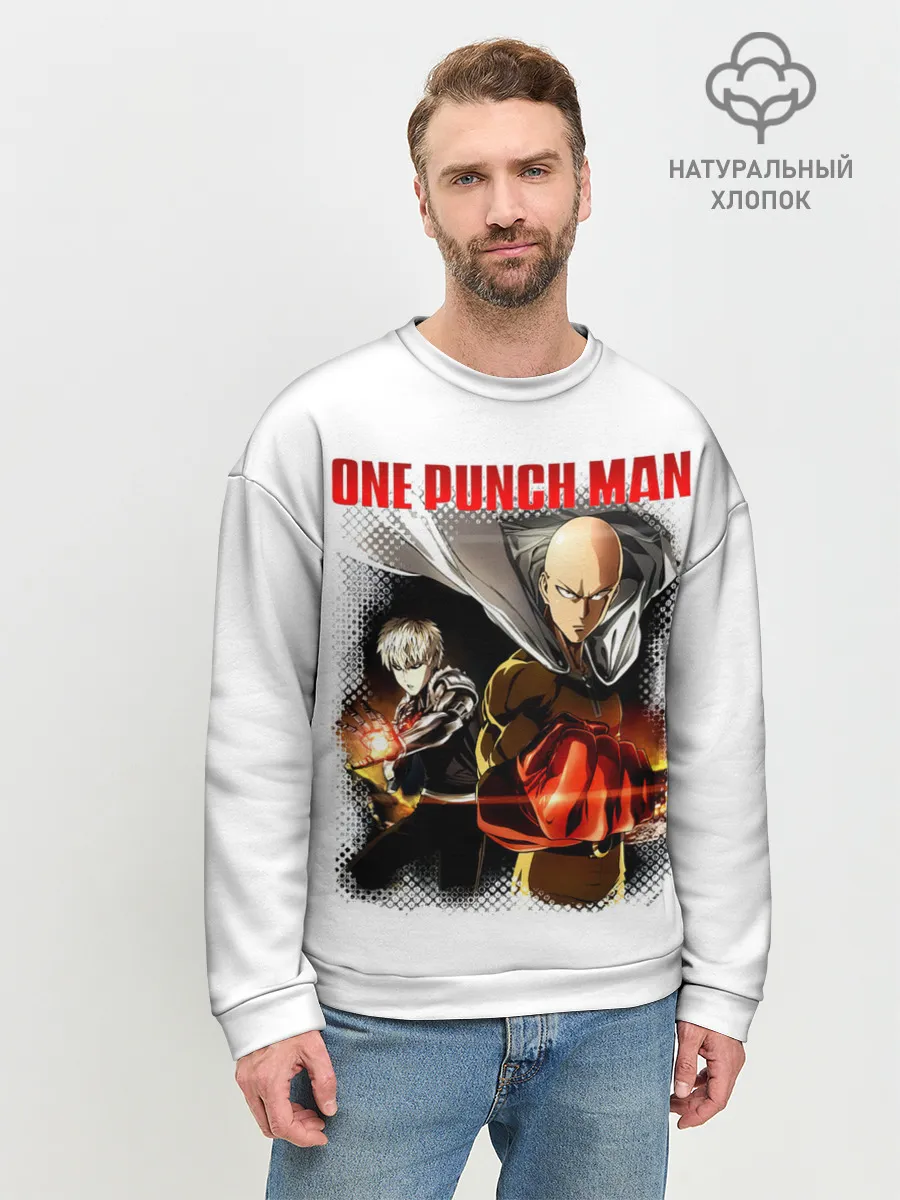 Мужской свитшот базовый / Сайтама и Генос One Punch-Man