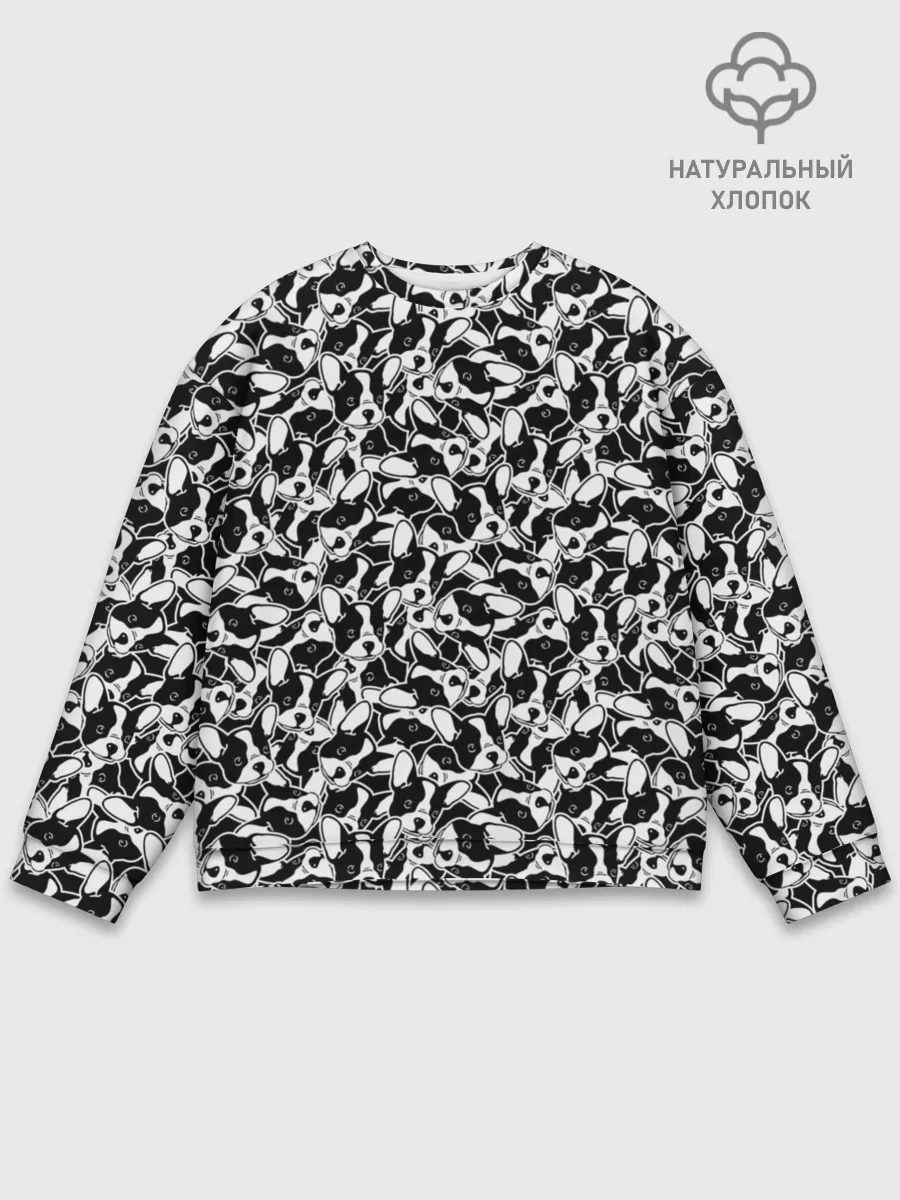 Мужской свитшот базовый / Щенки Французского Бульдога