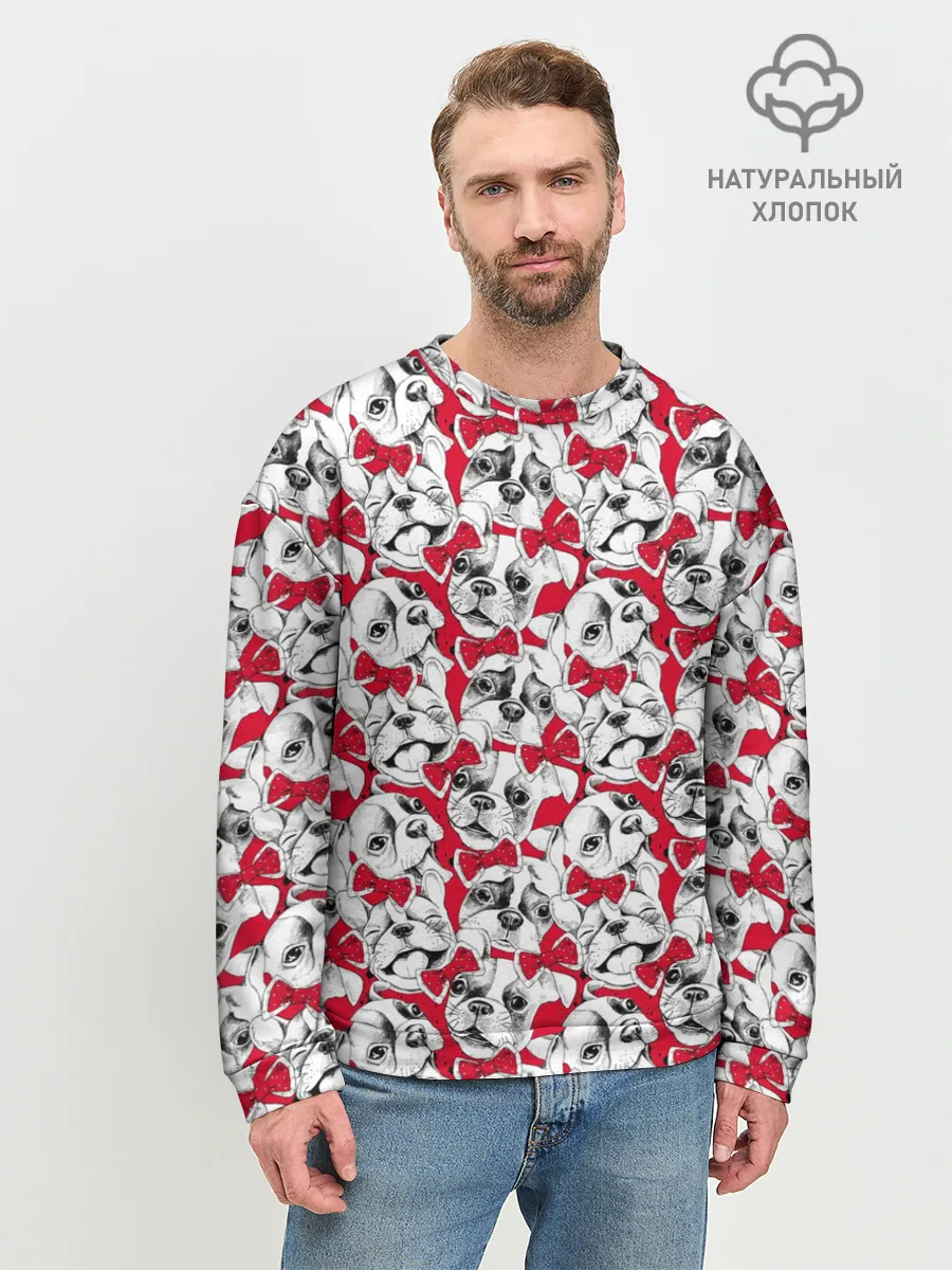 Мужской свитшот базовый / Французский Бульдог