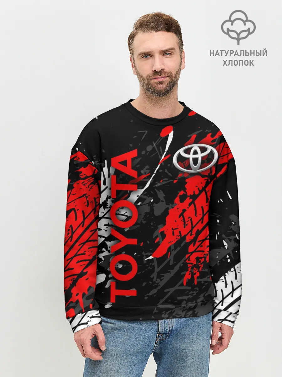 Мужской свитшот базовый / TOYOTA RED / TOYOTA SPORT
