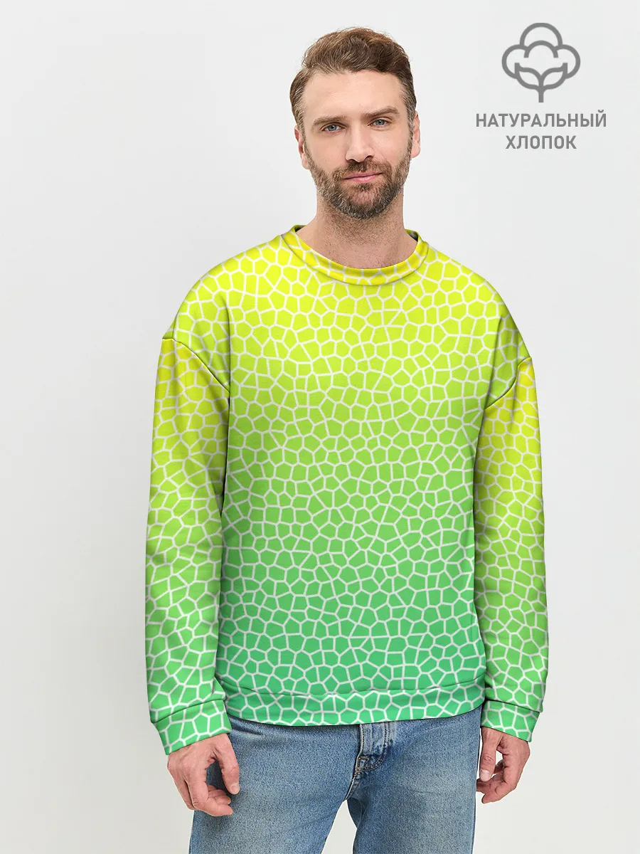 Мужской свитшот базовый / Витражная мозаика