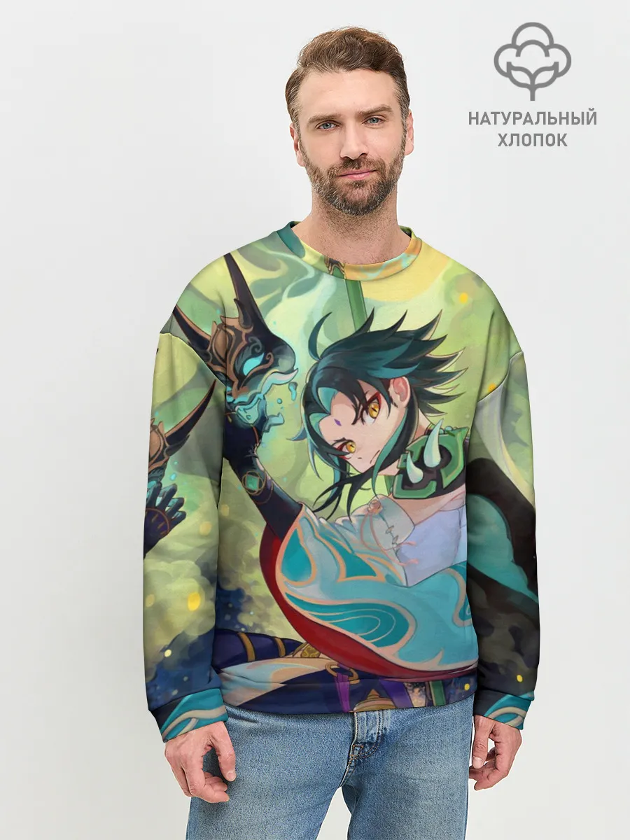 Мужской свитшот базовый / Xiao | Сяо | Genshin Impact