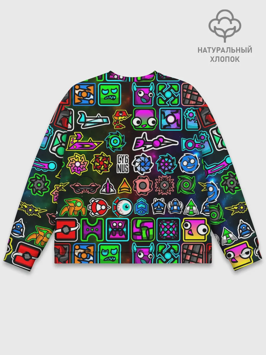 Мужской свитшот базовый / GEOMETRY DASH ГЕРОИ