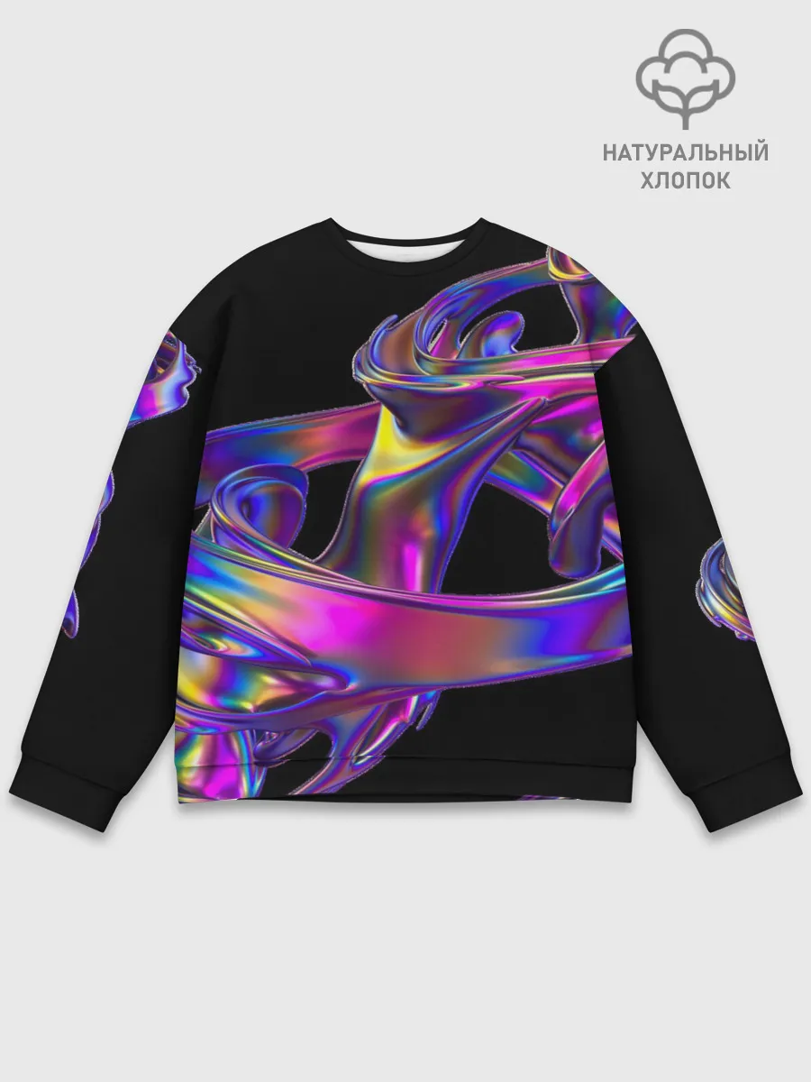 Мужской свитшот базовый / Голографический ураган