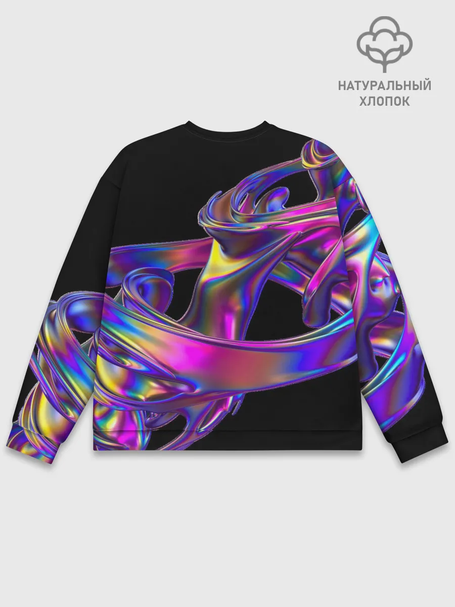 Мужской свитшот базовый / Голографический ураган