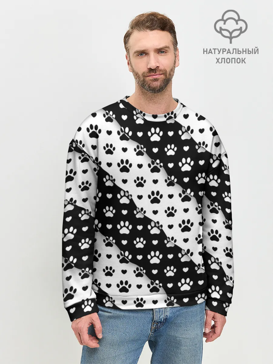 Мужской свитшот базовый / Следы от Лап