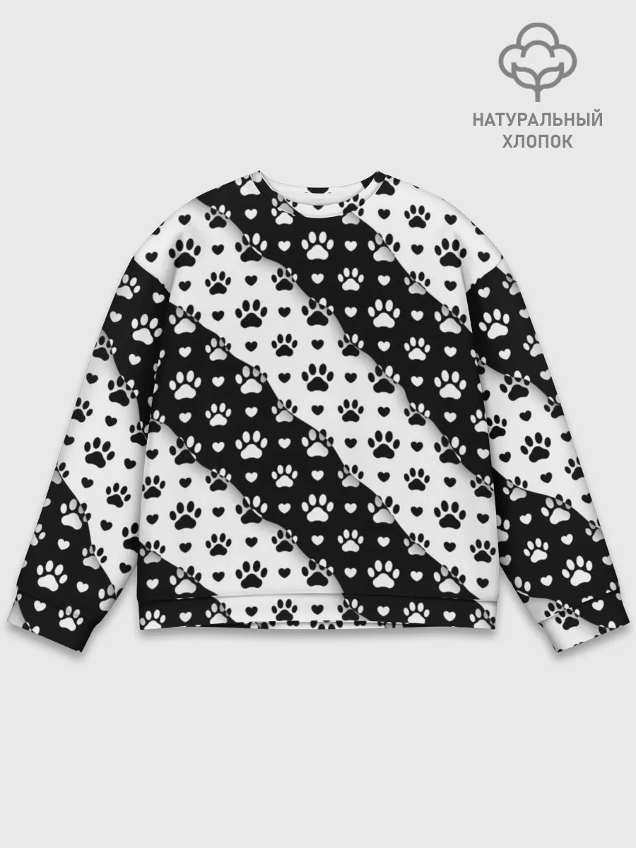 Мужской свитшот базовый / Следы от Лап