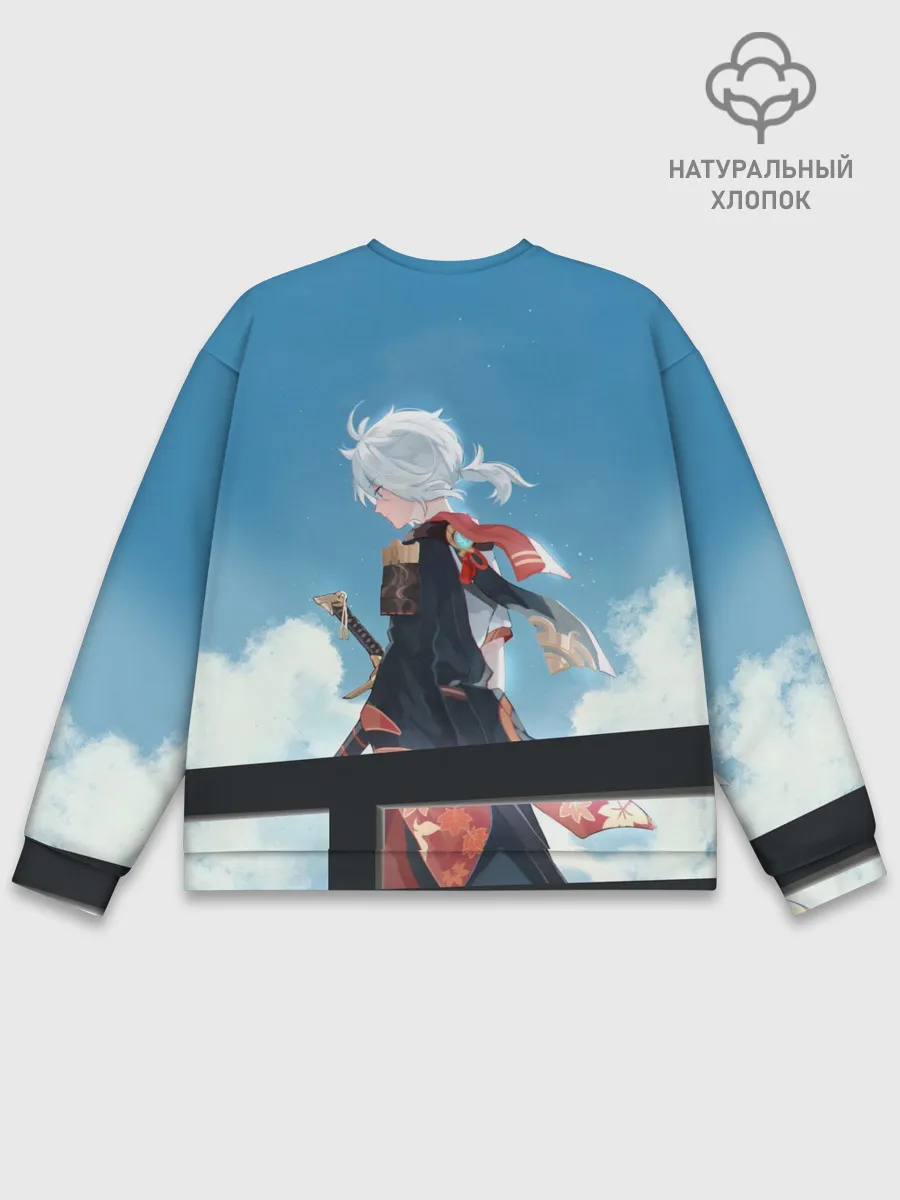 Мужской свитшот базовый / КАДЗУХА НА ФОНЕ НЕБА
