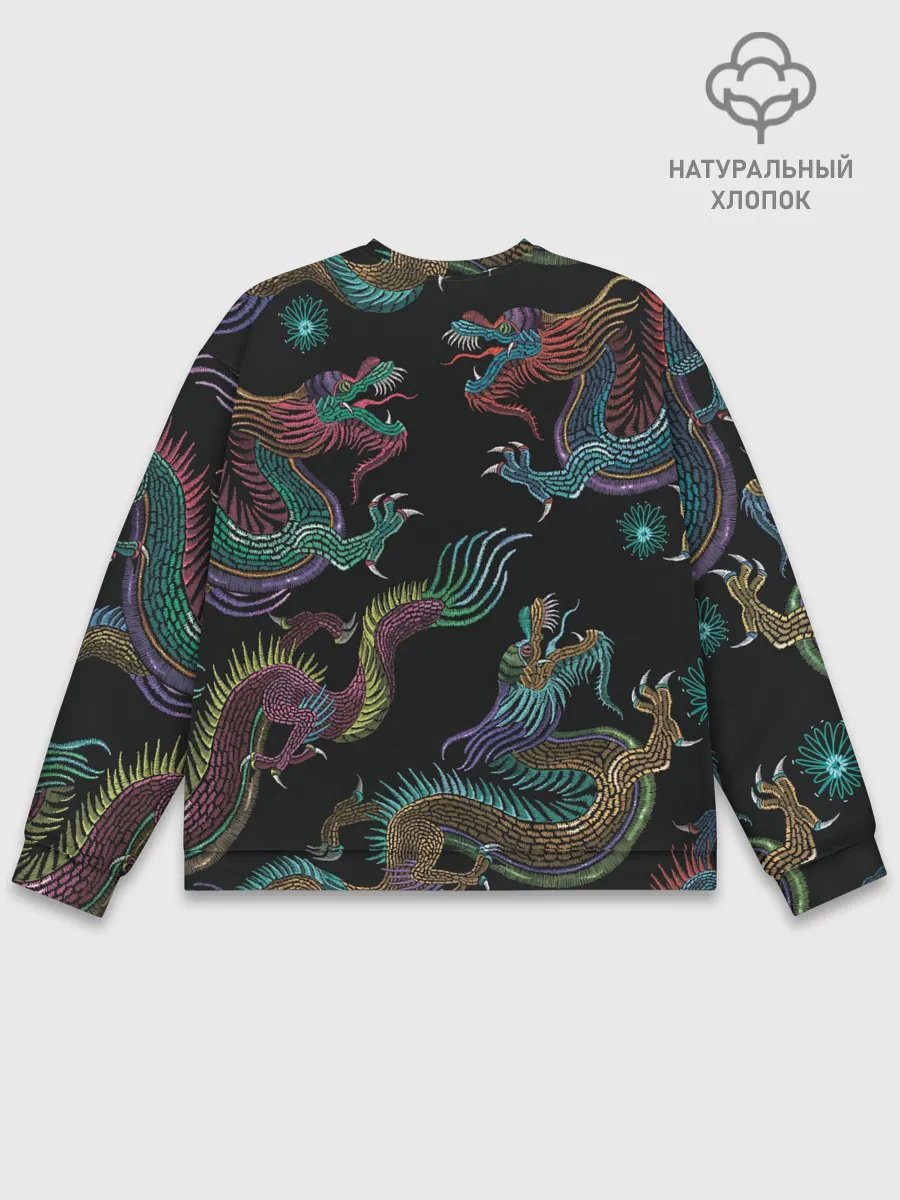 Мужской свитшот базовый / Цветные драконы