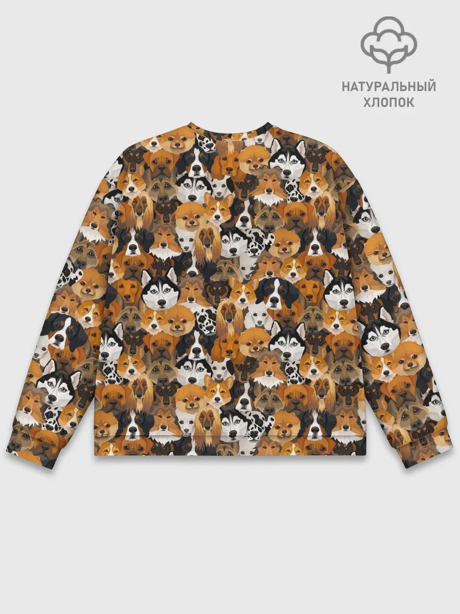 Мужской свитшот базовый / Разные Собаки