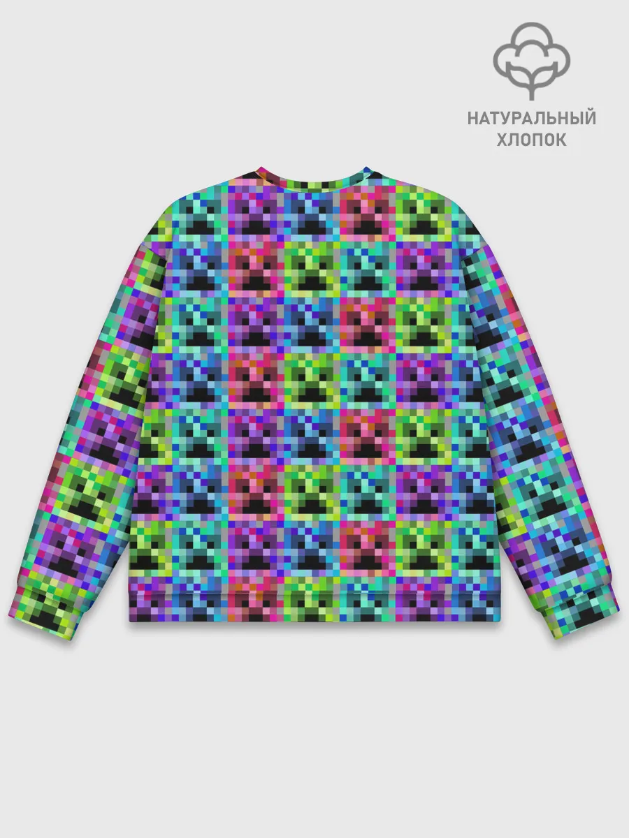 Мужской свитшот базовый / МАЙНКРАФТ / MINECRAFT ЦВЕТНЫЕ КРИПЕРЫ