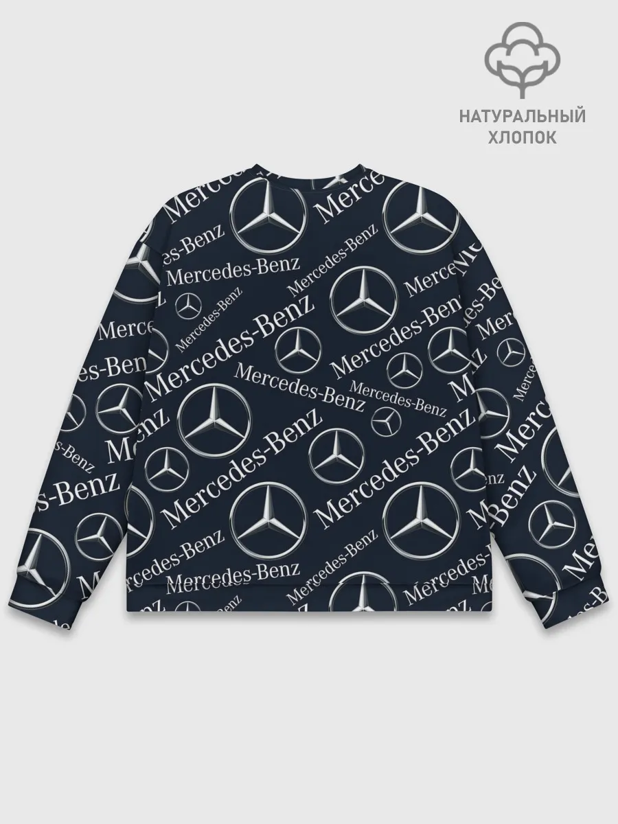 Мужской свитшот базовый / MERCEDES-BENZ / МЕРСЕДЕС-БЕНЗ / УЗОР