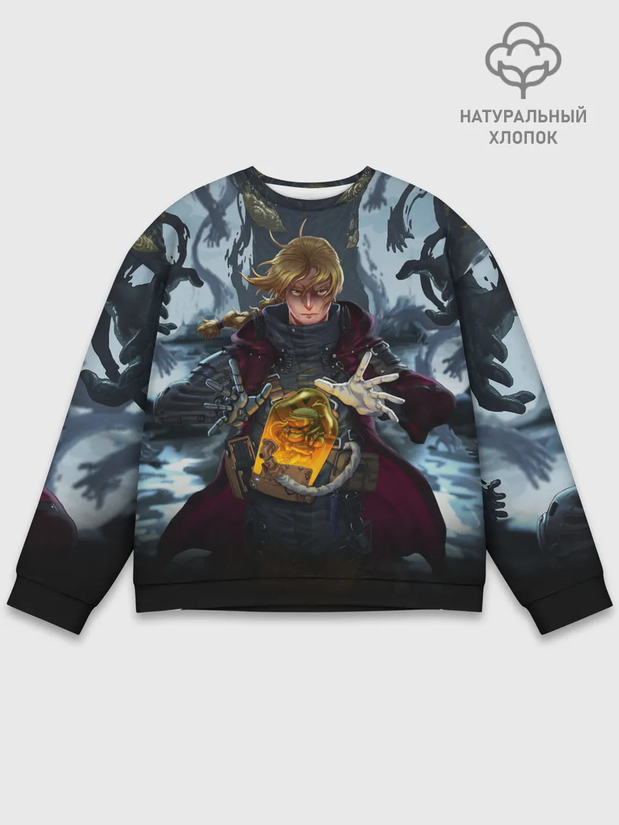 Мужской свитшот базовый / СТАЛЬНОЙ АЛХИМИК DEATH STRANDING STYLE