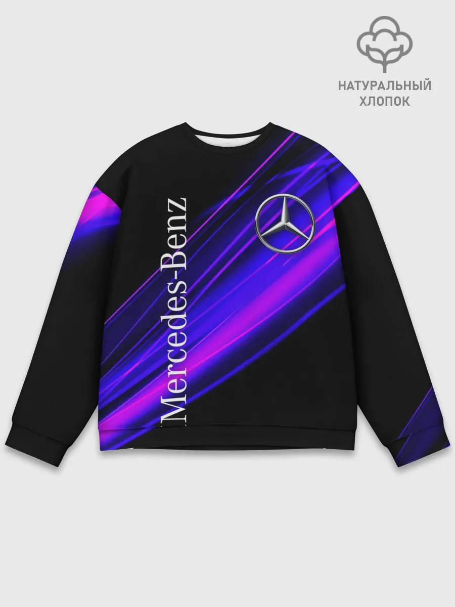 Мужской свитшот базовый / MERCEDES-BENZ / МЕРСЕДЕС-БЕНЗ / ПУРПУРНЫЙ