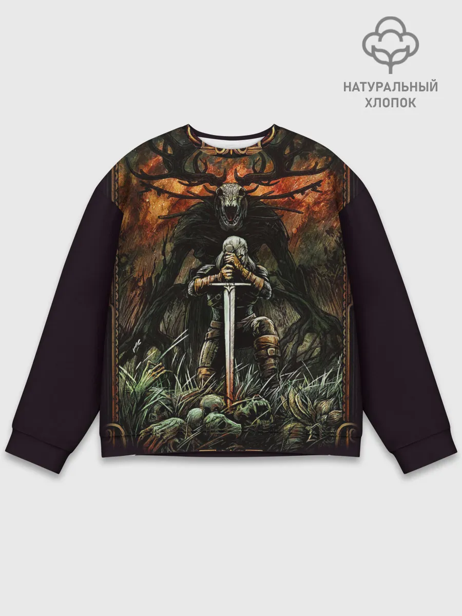 Мужской свитшот базовый / ВЕДЬМАК И МОНСТР