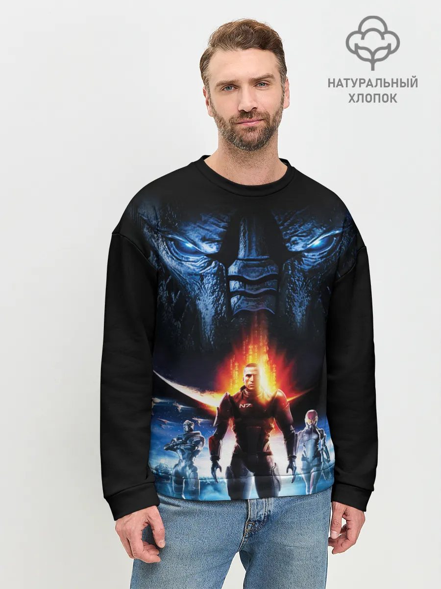 Мужской свитшот базовый / MASS EFFECT N7 КАПИТАН ШЕПАРД