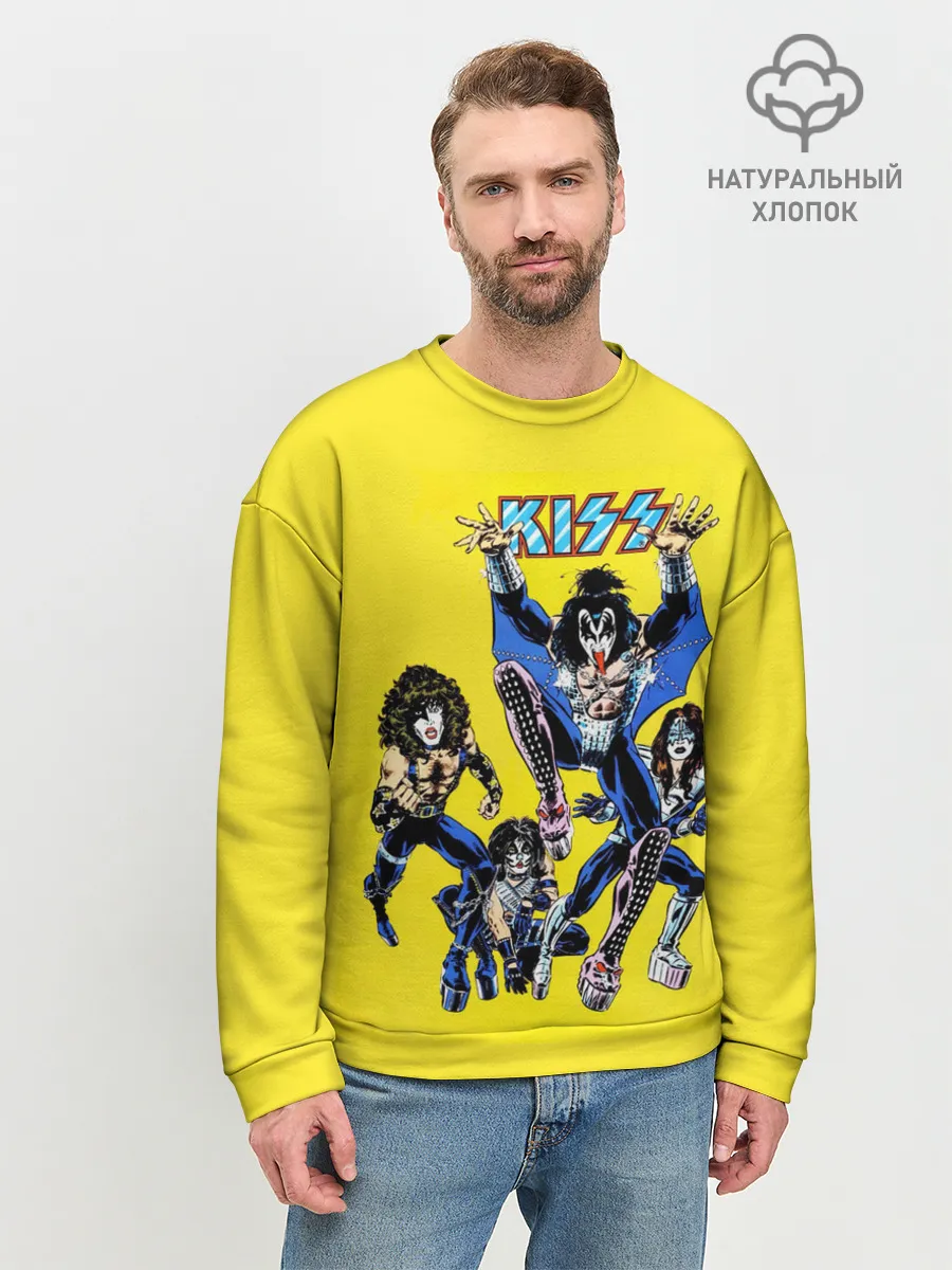 Мужской свитшот базовый / Комикс Кисс